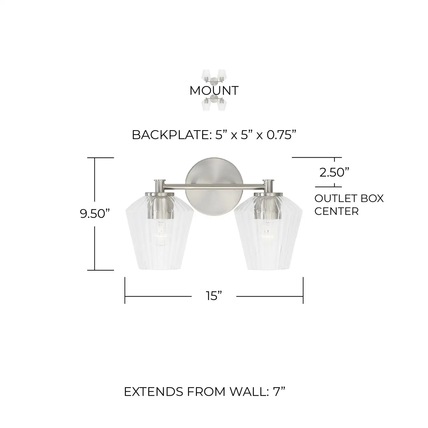 CAPITAL LIGHTING, BEAU VANITY, VANITY LIGHT