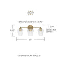 CAPITAL LIGHTING, BEAU VANITY, VANITY LIGHT