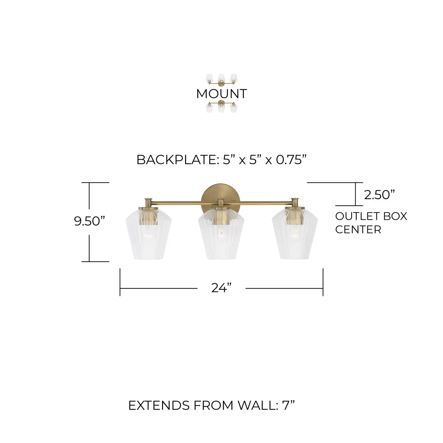 CAPITAL LIGHTING, BEAU VANITY, VANITY LIGHT