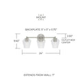 CAPITAL LIGHTING, BEAU VANITY, VANITY LIGHT