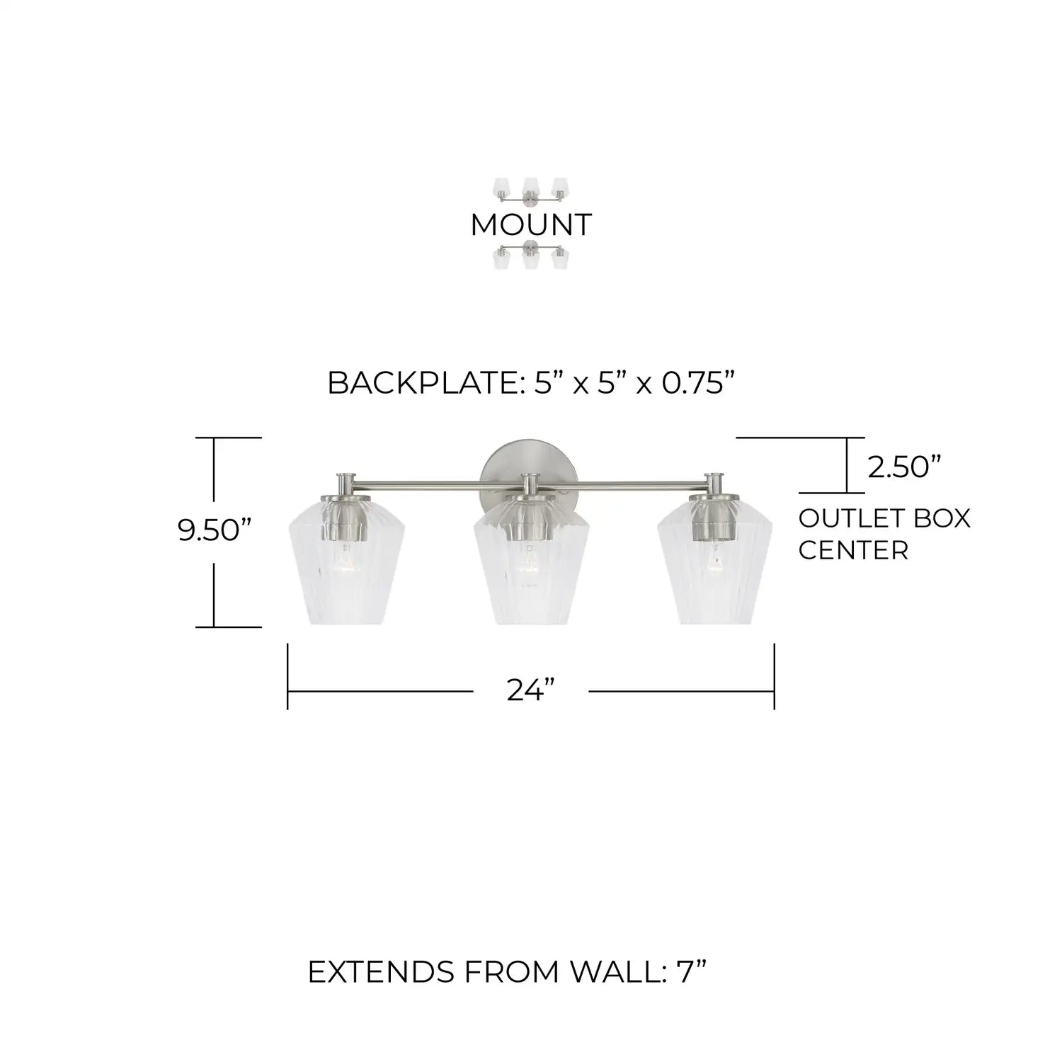 CAPITAL LIGHTING, BEAU VANITY, VANITY LIGHT