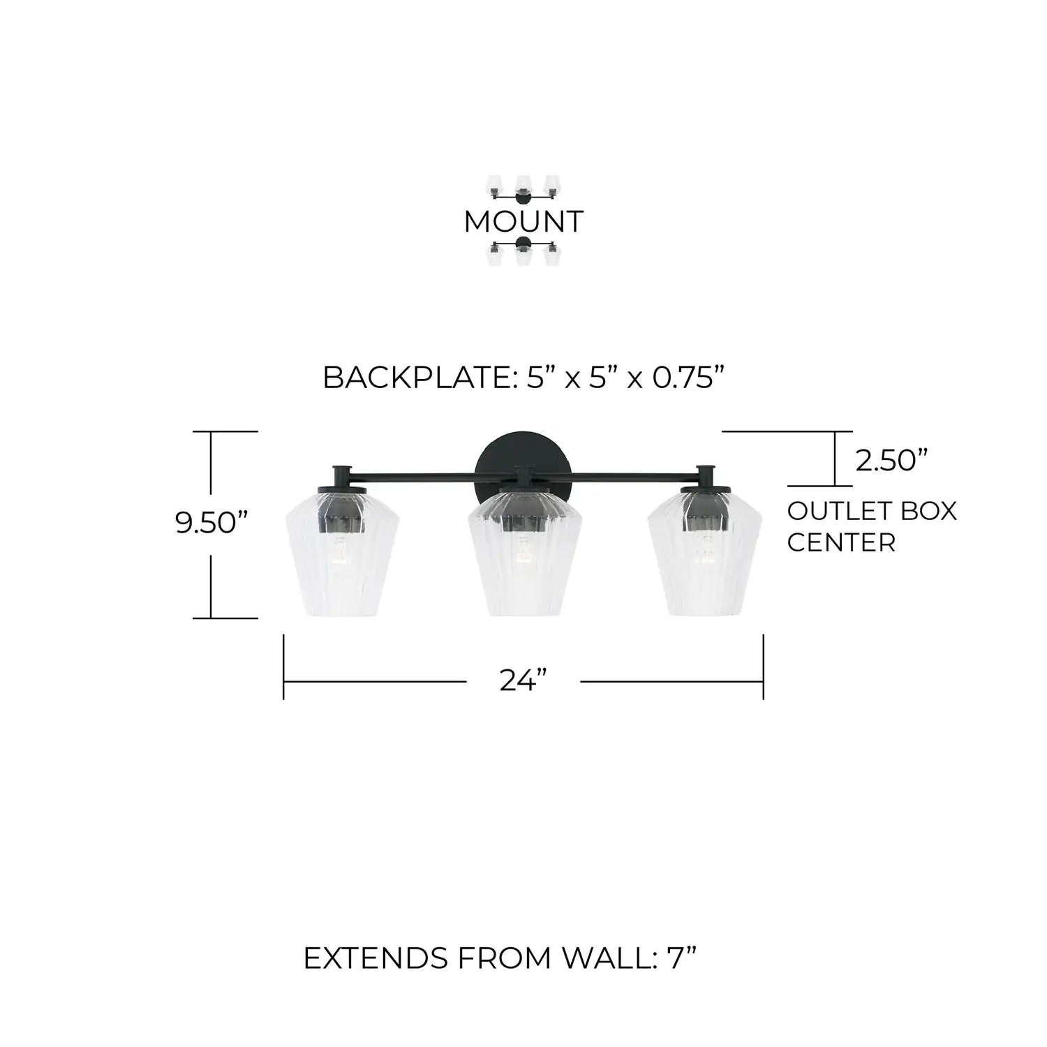 CAPITAL LIGHTING, BEAU VANITY, VANITY LIGHT