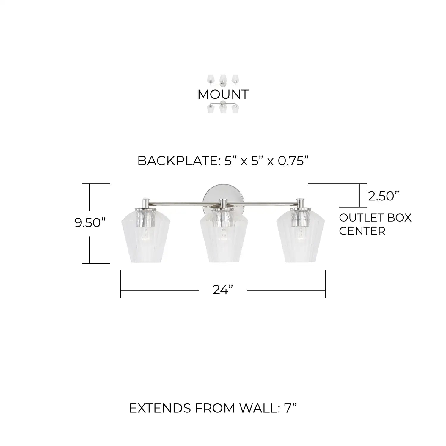 CAPITAL LIGHTING, BEAU VANITY, VANITY LIGHT