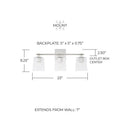 CAPITAL LIGHTING, LEXI VANITY, VANITY LIGHT
