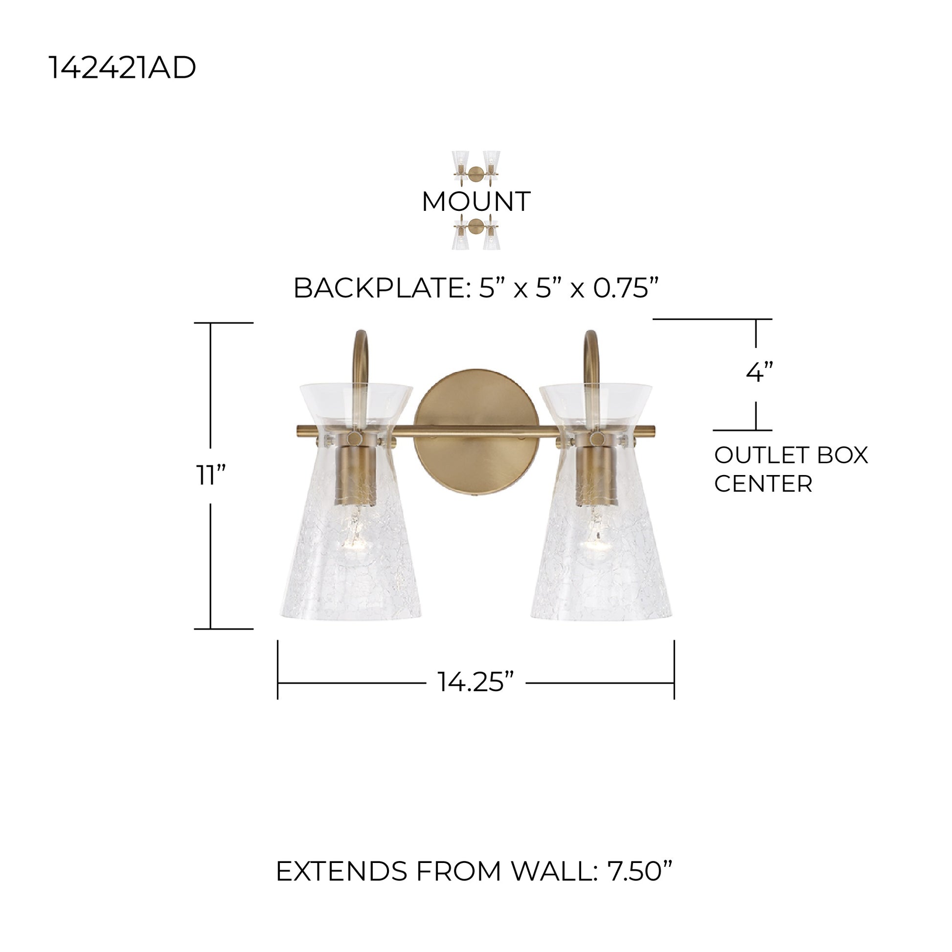 CAPITAL LIGHTING, MILA VANITY, VANITY LIGHT