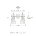 CAPITAL LIGHTING, MILA VANITY, VANITY LIGHT
