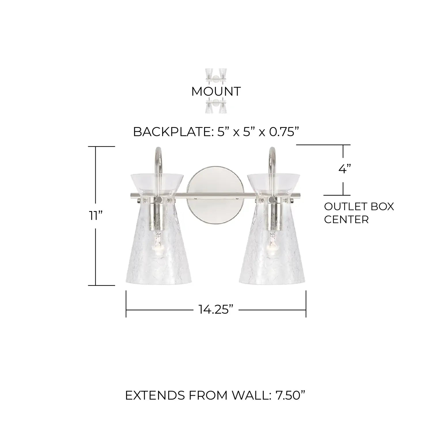 CAPITAL LIGHTING, MILA VANITY, VANITY LIGHT