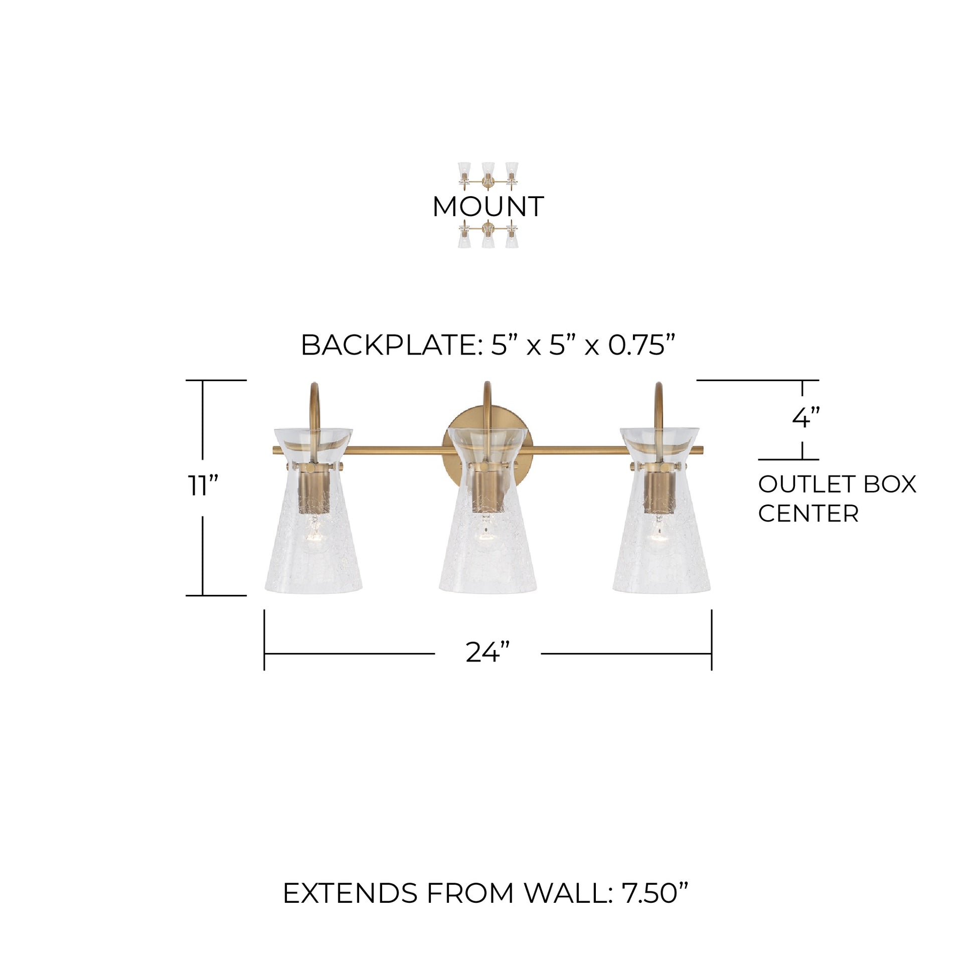 CAPITAL LIGHTING, MILA VANITY, VANITY LIGHT