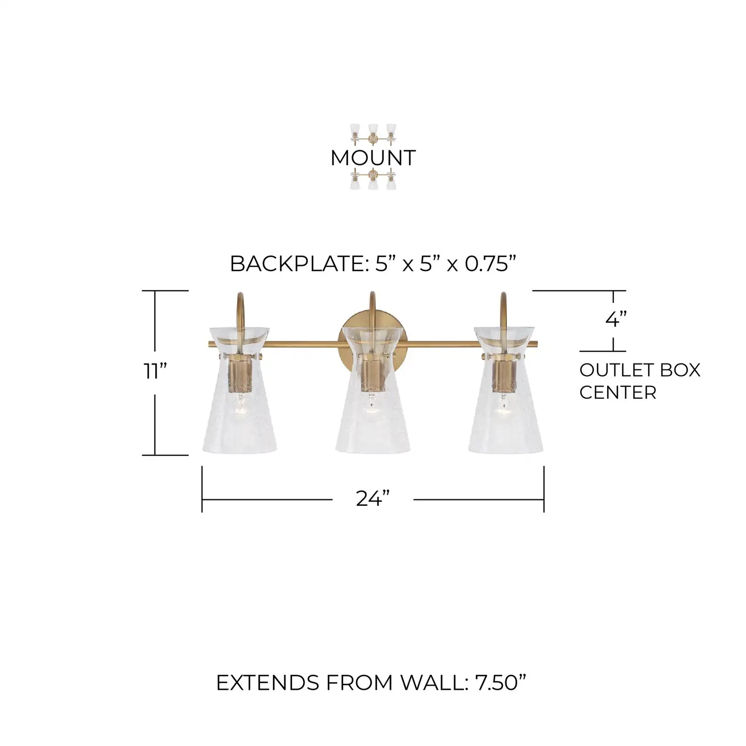CAPITAL LIGHTING, MILA VANITY, VANITY LIGHT