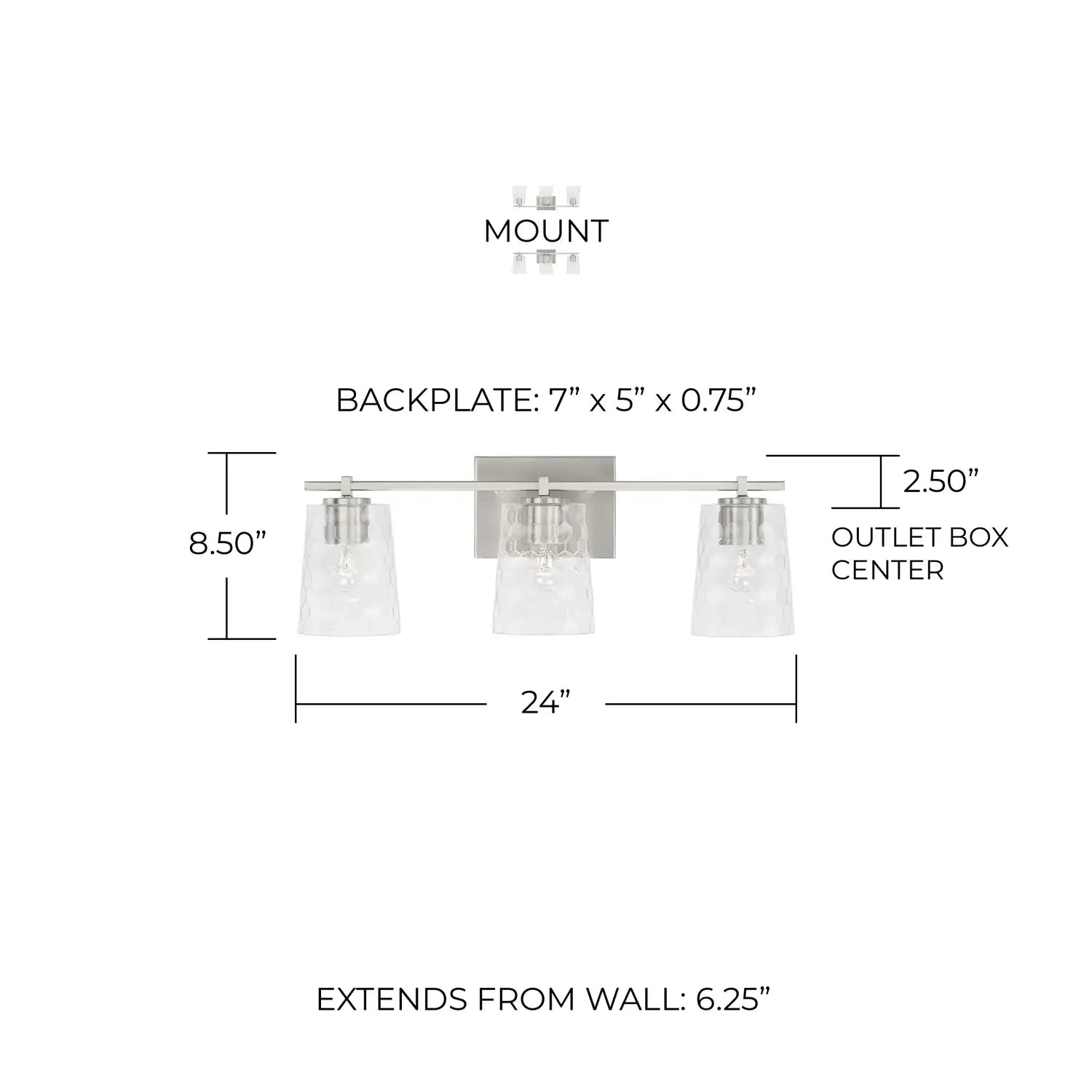 CAPITAL LIGHTING, BURKE VANITY, VANITY LIGHT