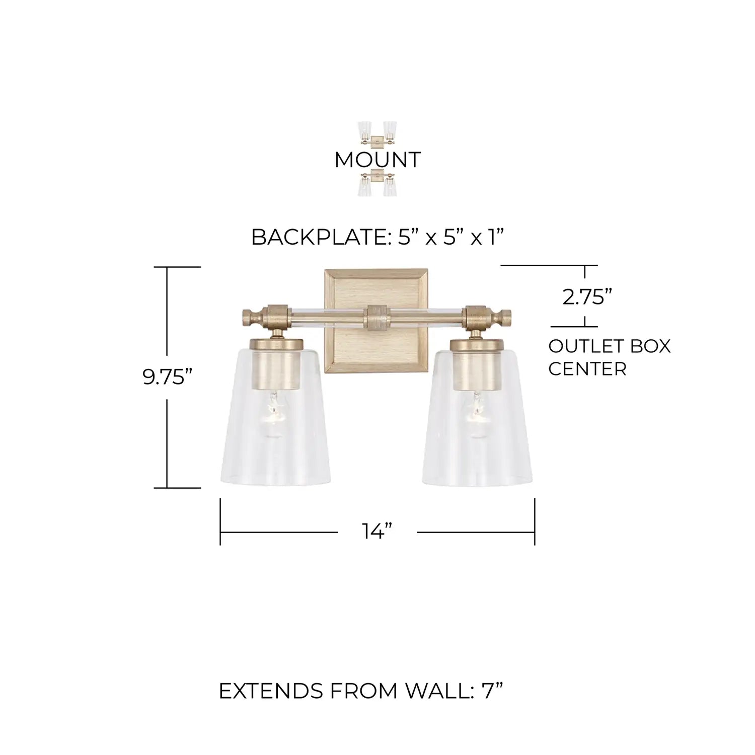 CAPITAL LIGHTING, BREIGH VANITY, VANITY LIGHT