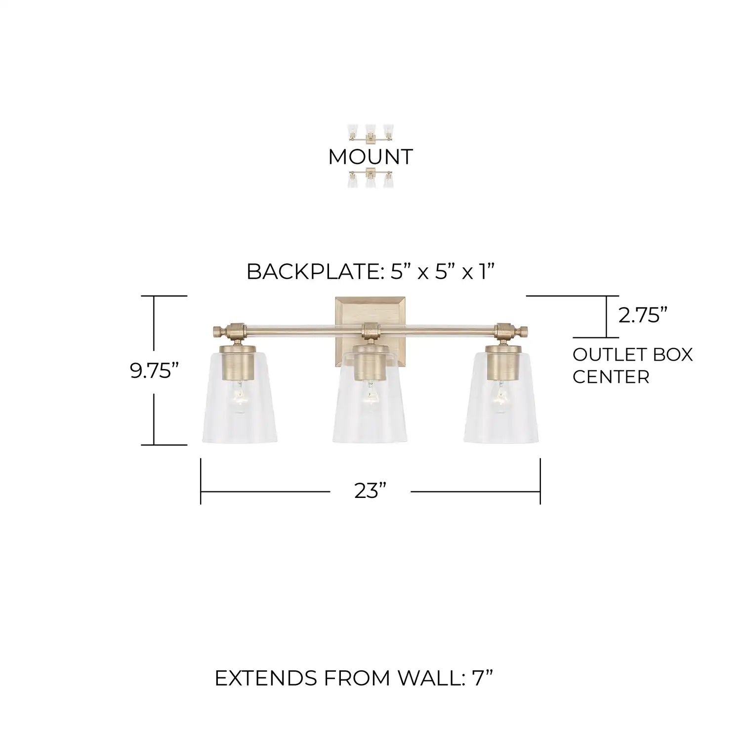 CAPITAL LIGHTING, BREIGH VANITY, VANITY LIGHT