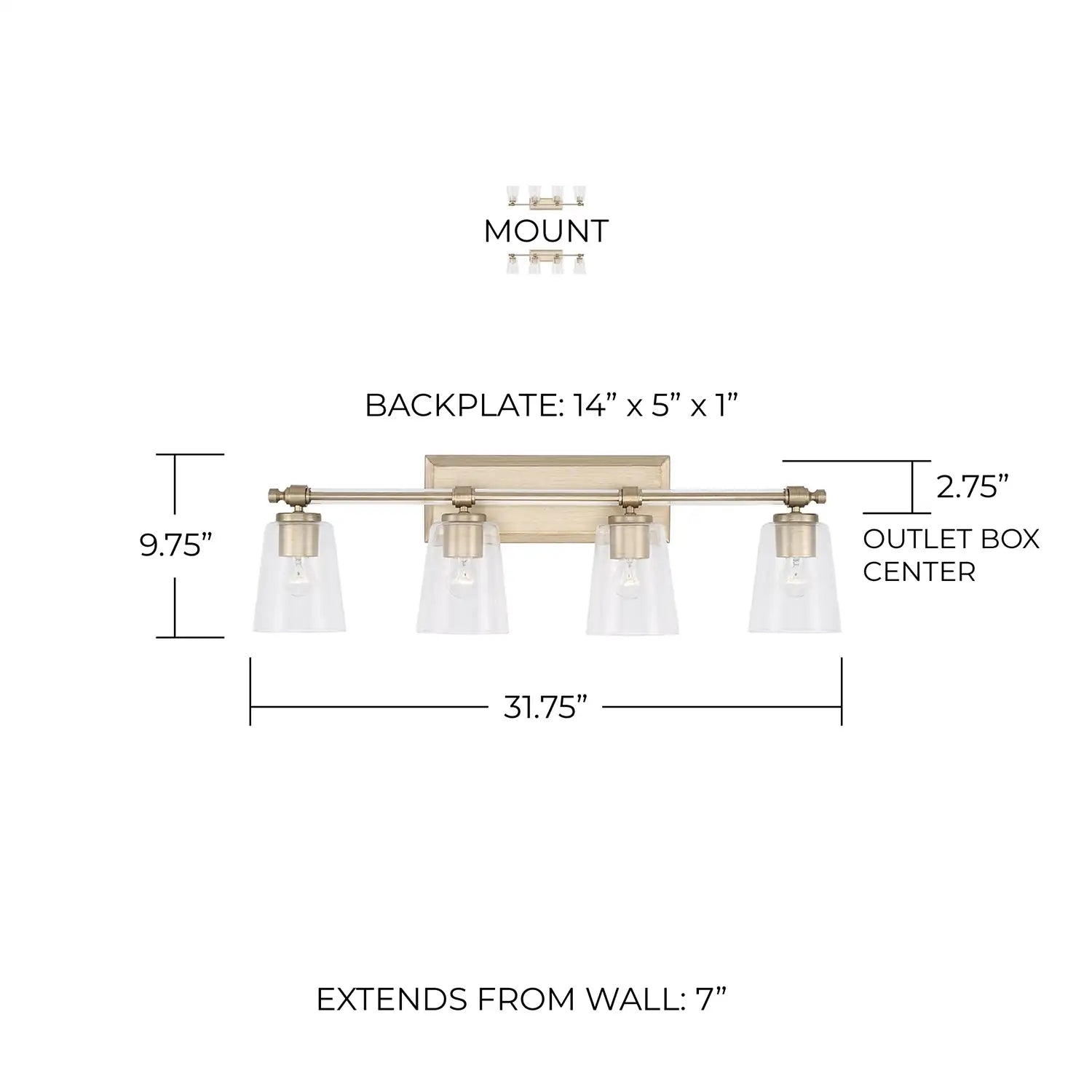 CAPITAL LIGHTING, BREIGH VANITY, VANITY LIGHT