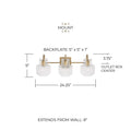 CAPITAL LIGHTING, NYLA VANITY, VANITY LIGHT