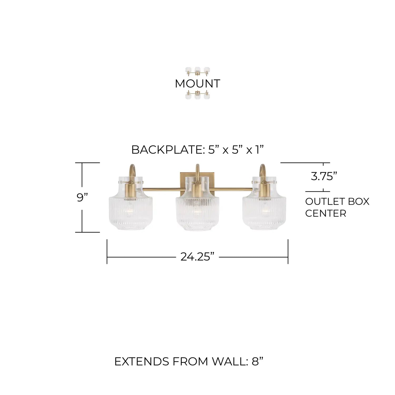 CAPITAL LIGHTING, NYLA VANITY, VANITY LIGHT