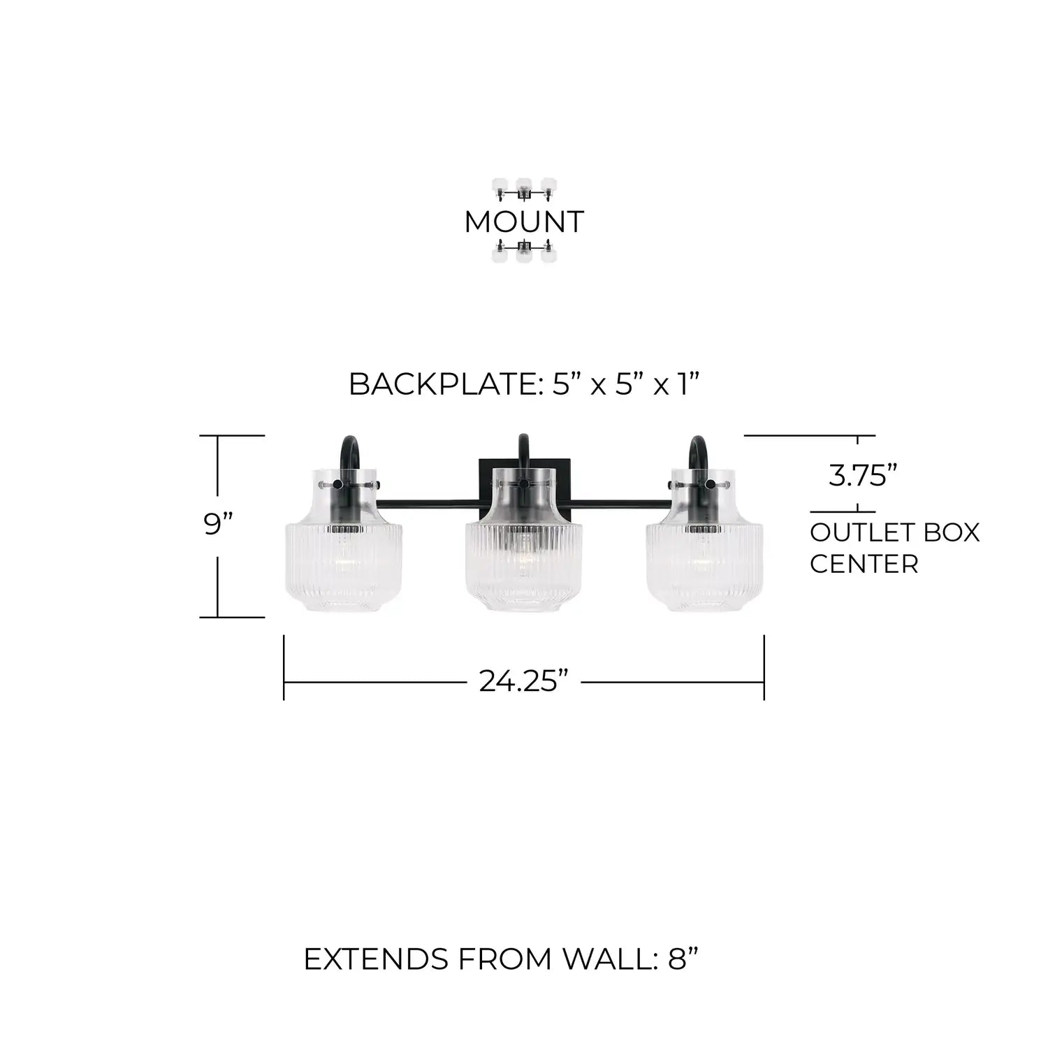 CAPITAL LIGHTING, NYLA VANITY, VANITY LIGHT