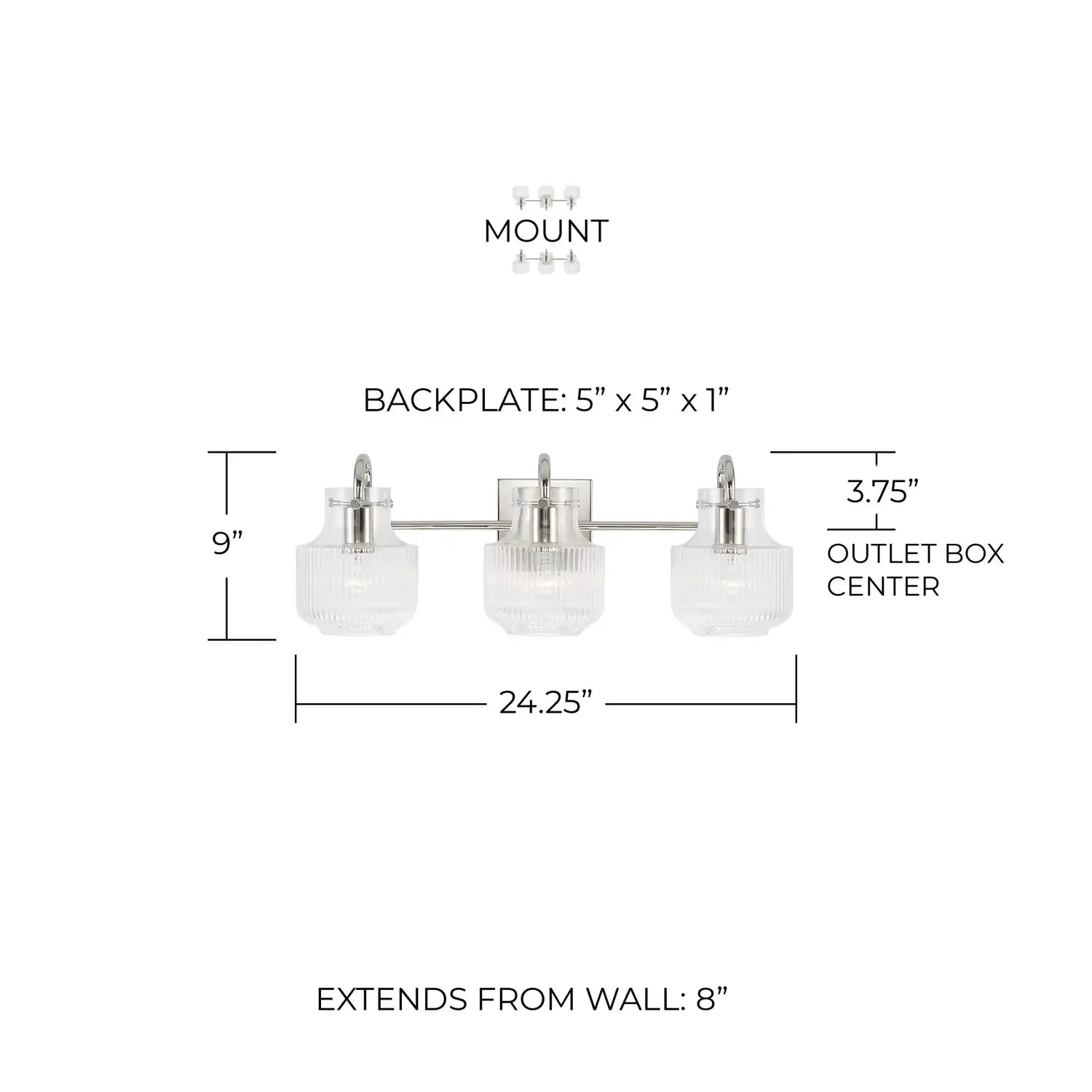 CAPITAL LIGHTING, NYLA VANITY, VANITY LIGHT