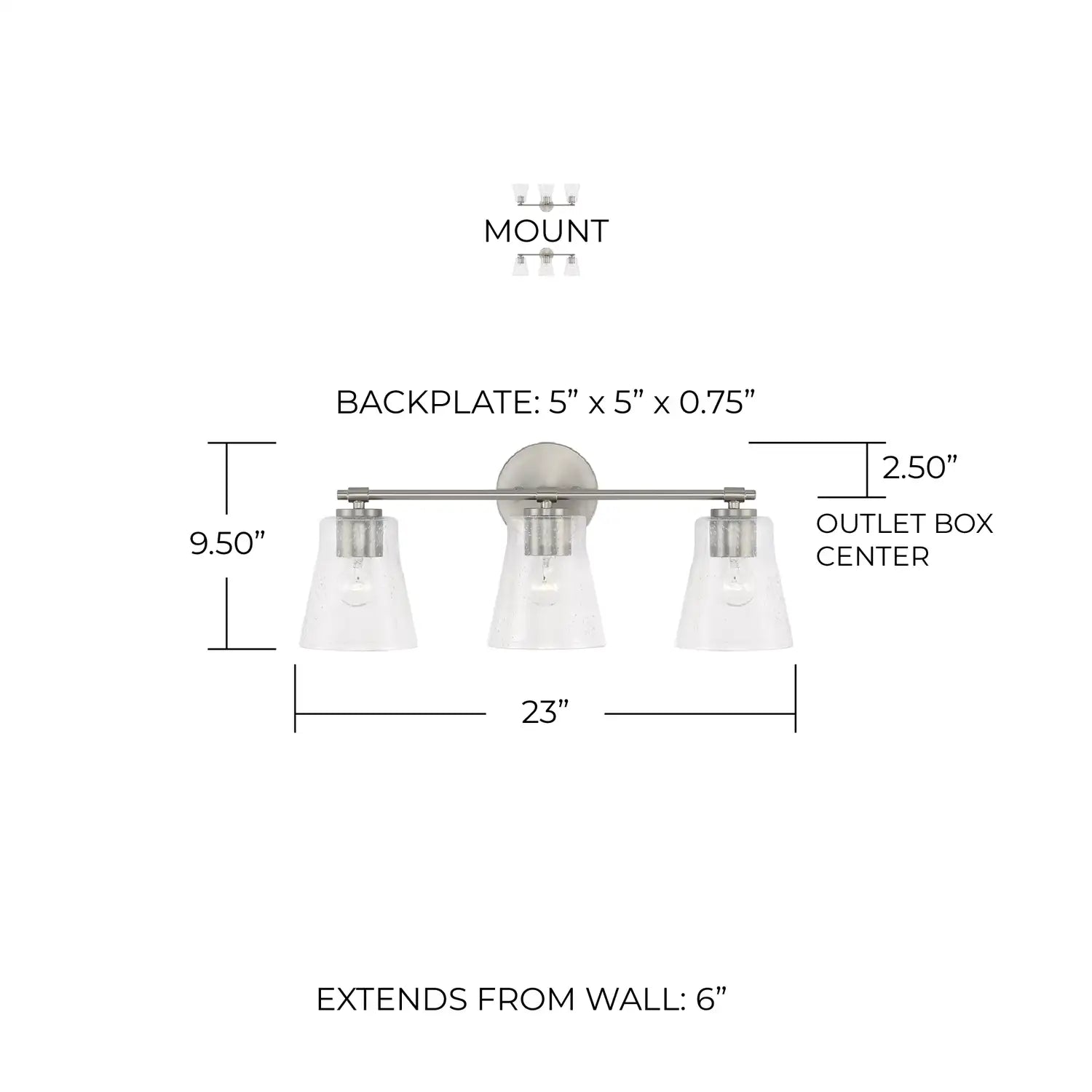 CAPITAL LIGHTING, BAKER VANITY, VANITY LIGHT