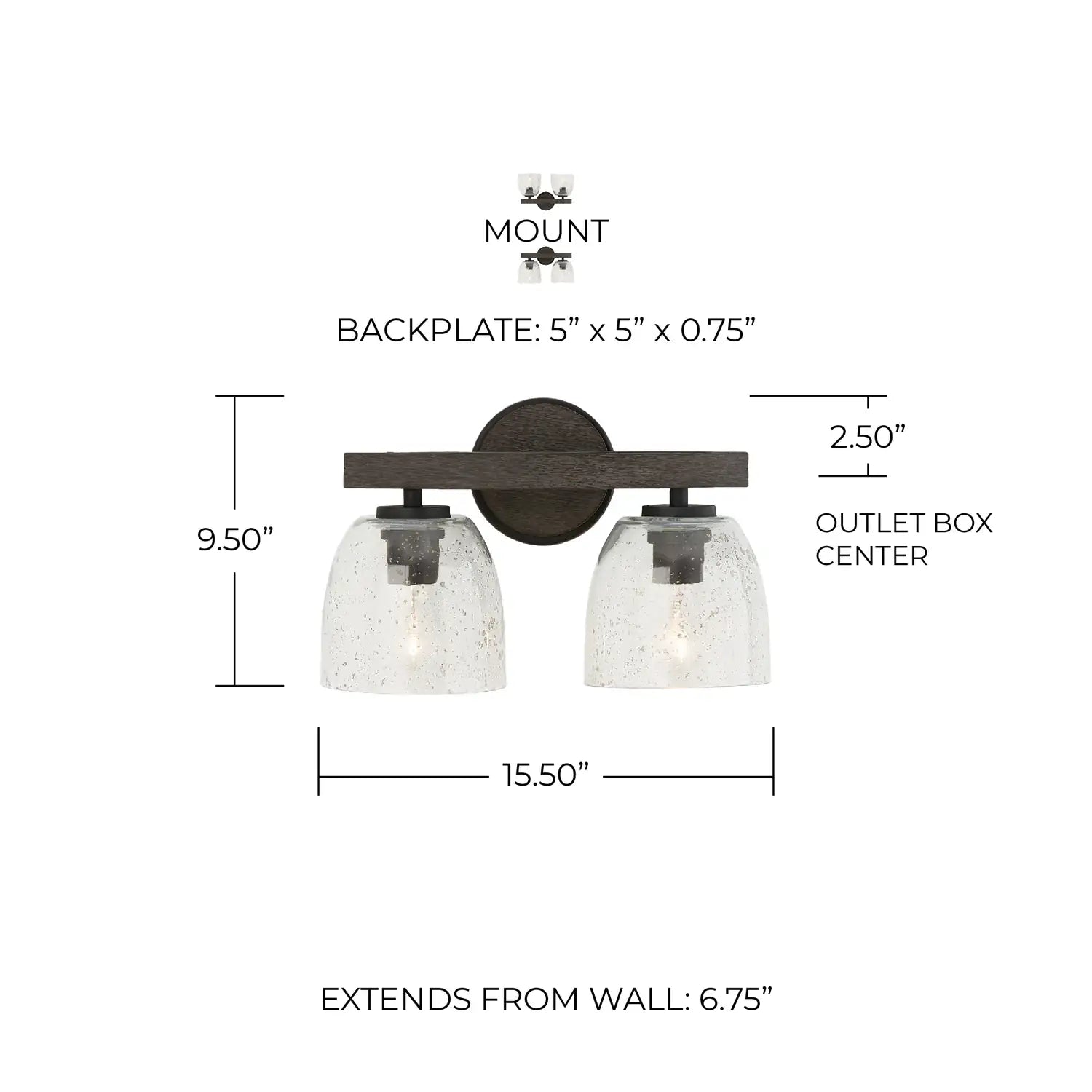 CAPITAL LIGHTING, CLIVE VANITY, VANITY LIGHT