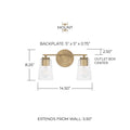 CAPITAL LIGHTING, PORTMAN VANITY, VANITY LIGHT