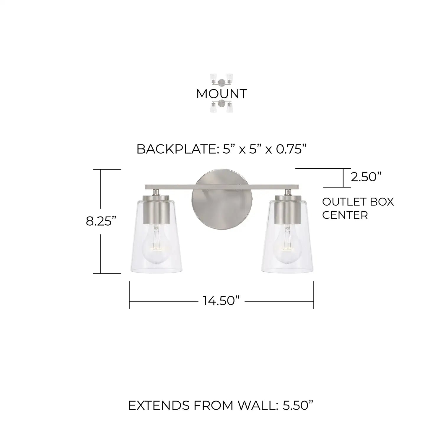 CAPITAL LIGHTING, PORTMAN VANITY, VANITY LIGHT