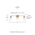 CAPITAL LIGHTING, PORTMAN VANITY, VANITY LIGHT