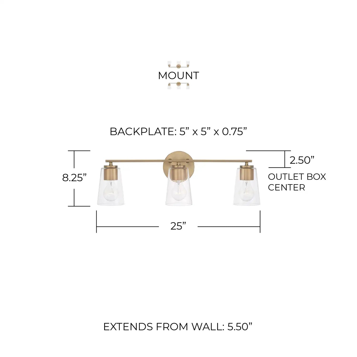 CAPITAL LIGHTING, PORTMAN VANITY, VANITY LIGHT