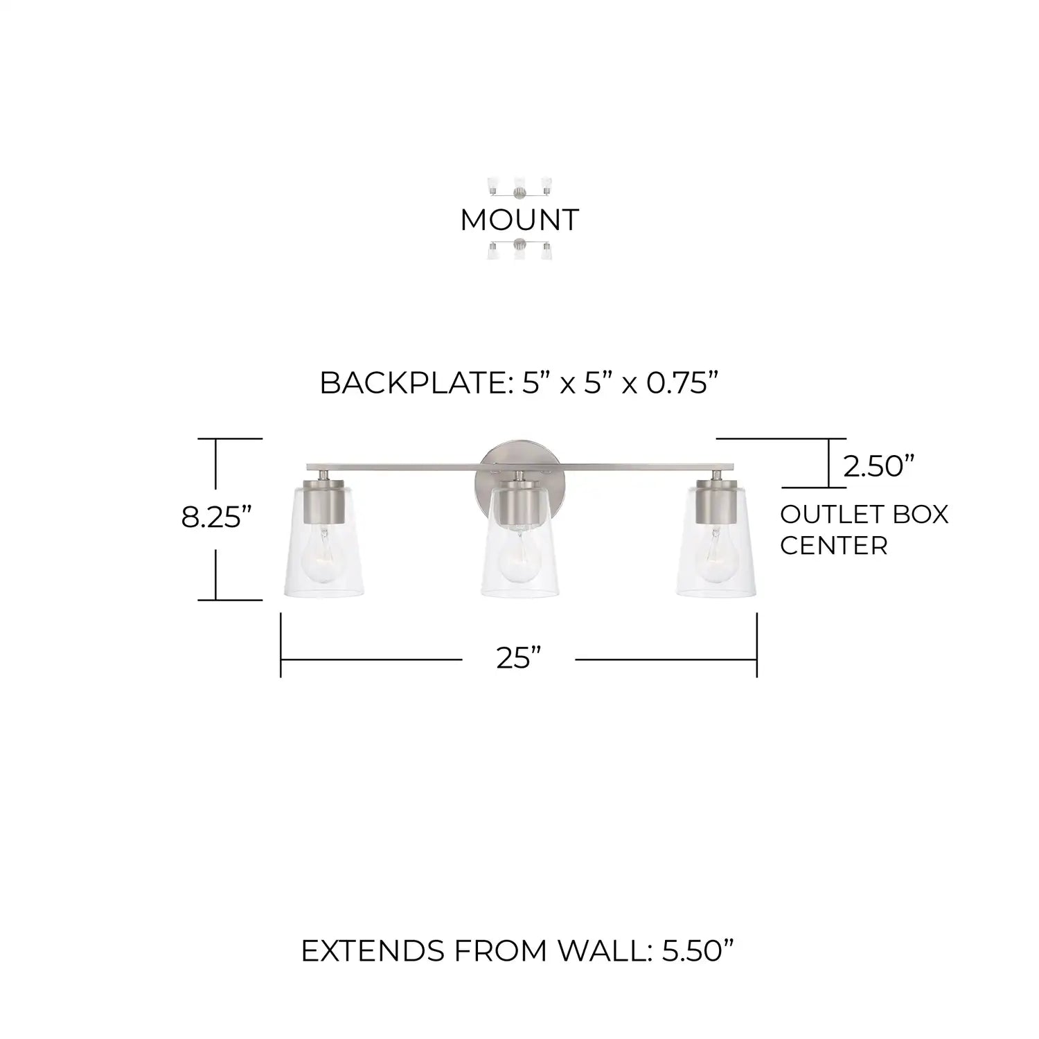 CAPITAL LIGHTING, PORTMAN VANITY, VANITY LIGHT