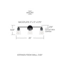 CAPITAL LIGHTING, PORTMAN VANITY, VANITY LIGHT