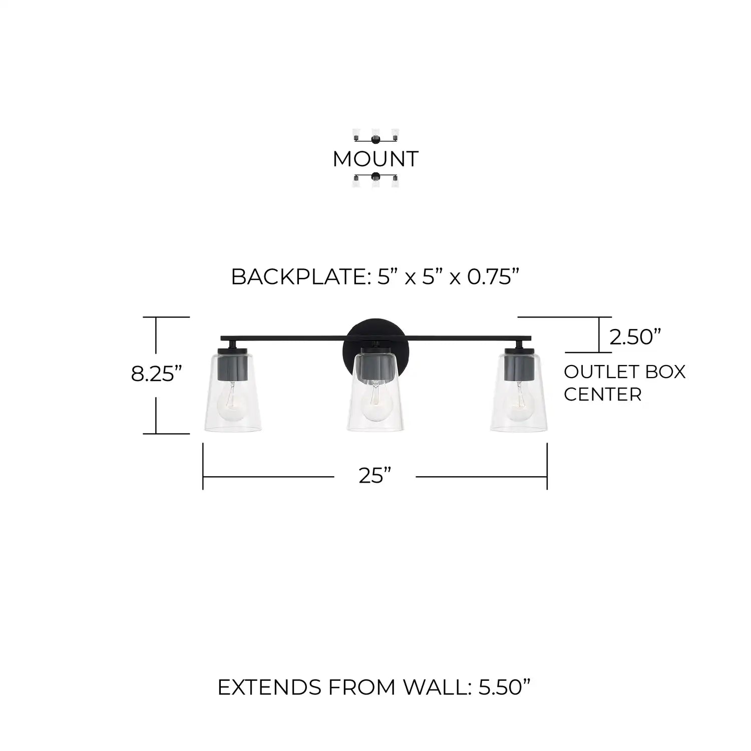 CAPITAL LIGHTING, PORTMAN VANITY, VANITY LIGHT