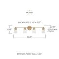 CAPITAL LIGHTING, PORTMAN VANITY, VANITY LIGHT