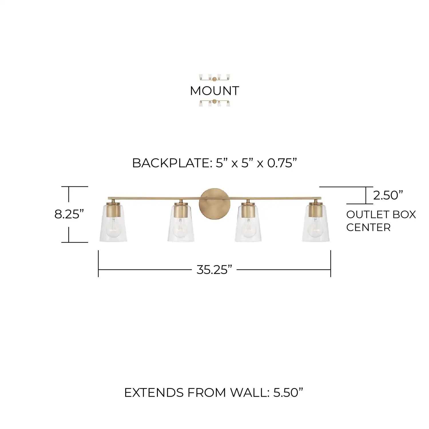 CAPITAL LIGHTING, PORTMAN VANITY, VANITY LIGHT