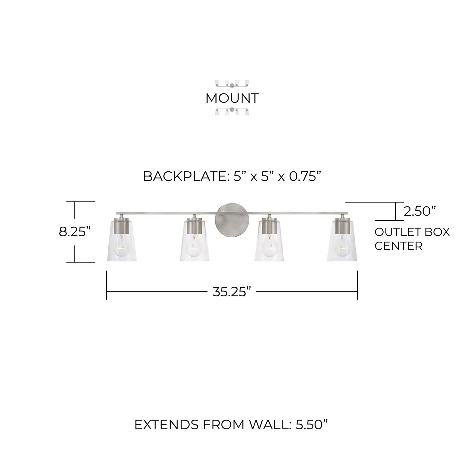 CAPITAL LIGHTING, PORTMAN VANITY, VANITY LIGHT