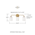 CAPITAL LIGHTING, LAWSON VANITY, VANITY LIGHT