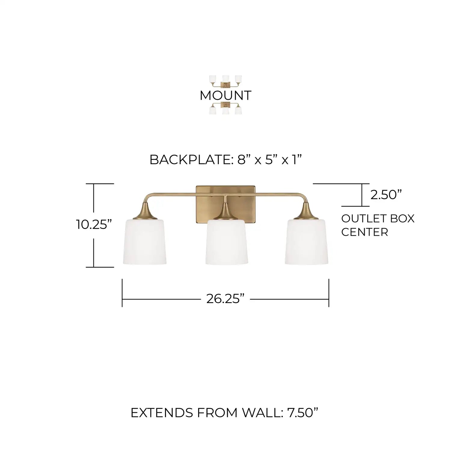 CAPITAL LIGHTING, PRESLEY VANITY, VANITY LIGHT