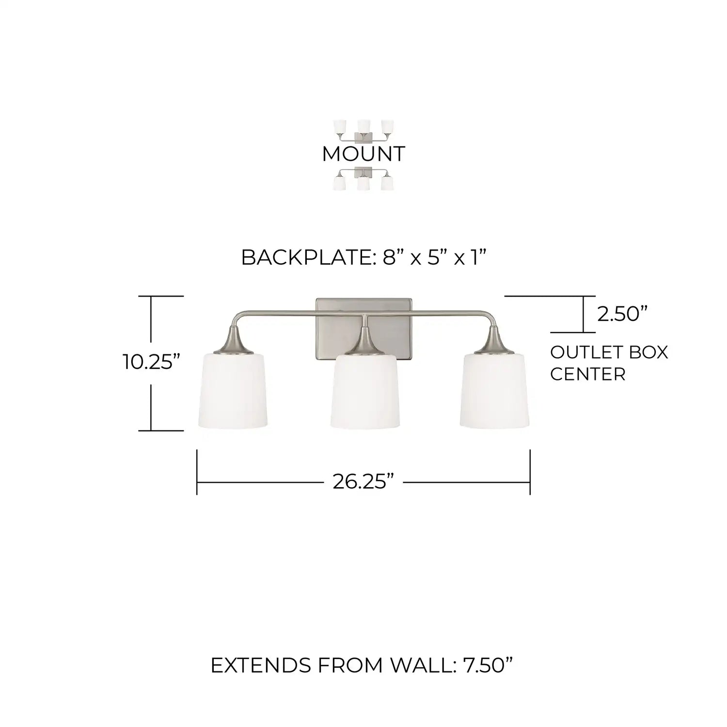 CAPITAL LIGHTING, PRESLEY VANITY, VANITY LIGHT