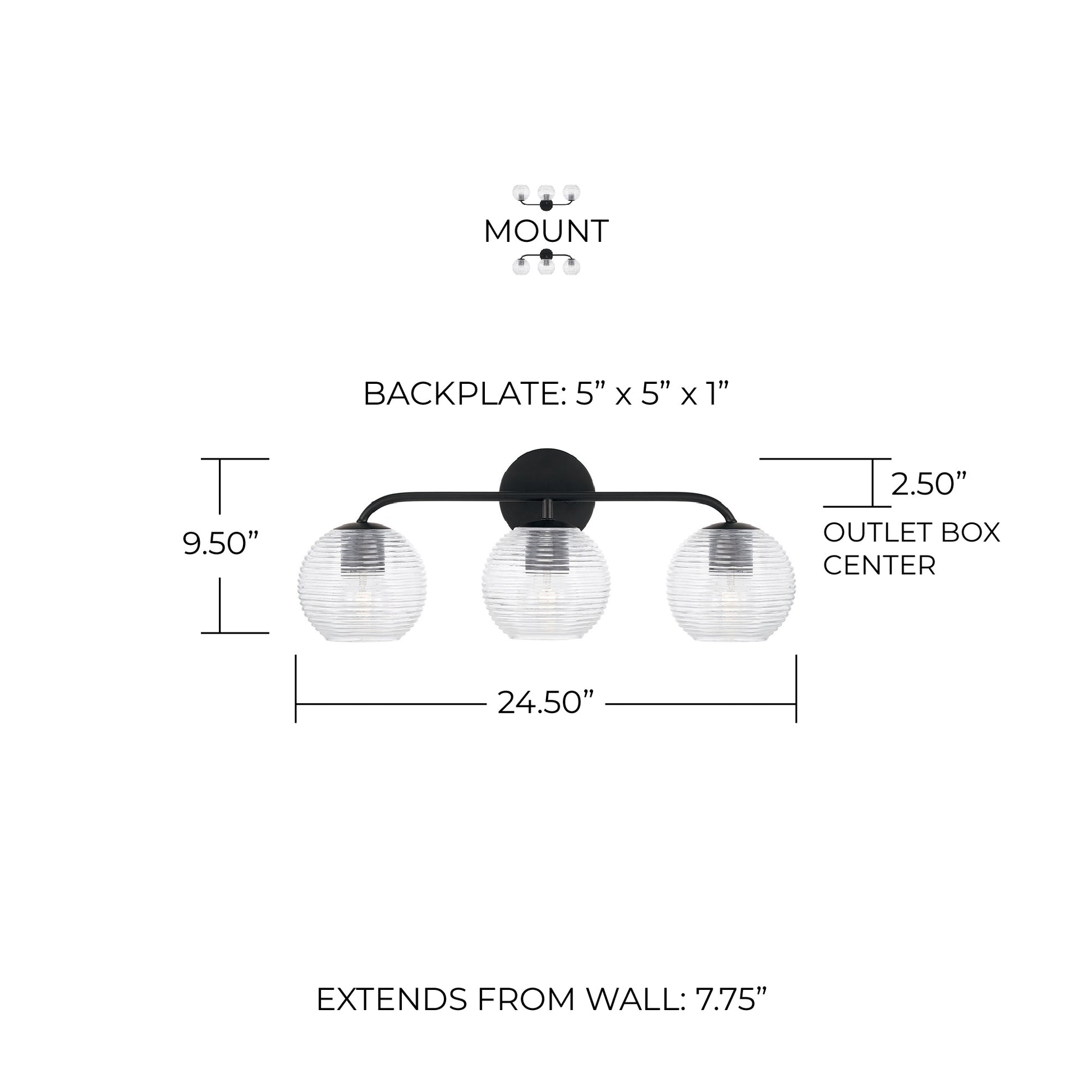 CAPITAL LIGHTING, DOLAN VANITY, VANITY LIGHT