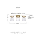 CAPITAL LIGHTING, VAUGHN VANITY, VANITY LIGHT