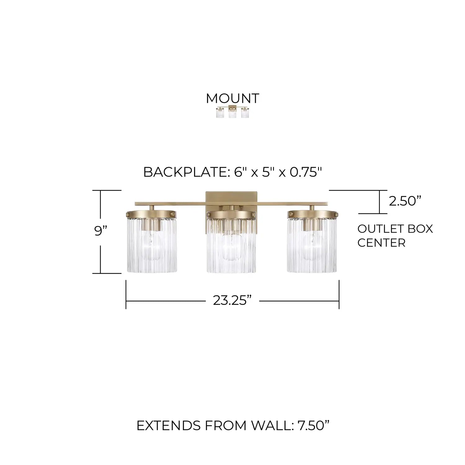 CAPITAL LIGHTING, VAUGHN VANITY, VANITY LIGHT