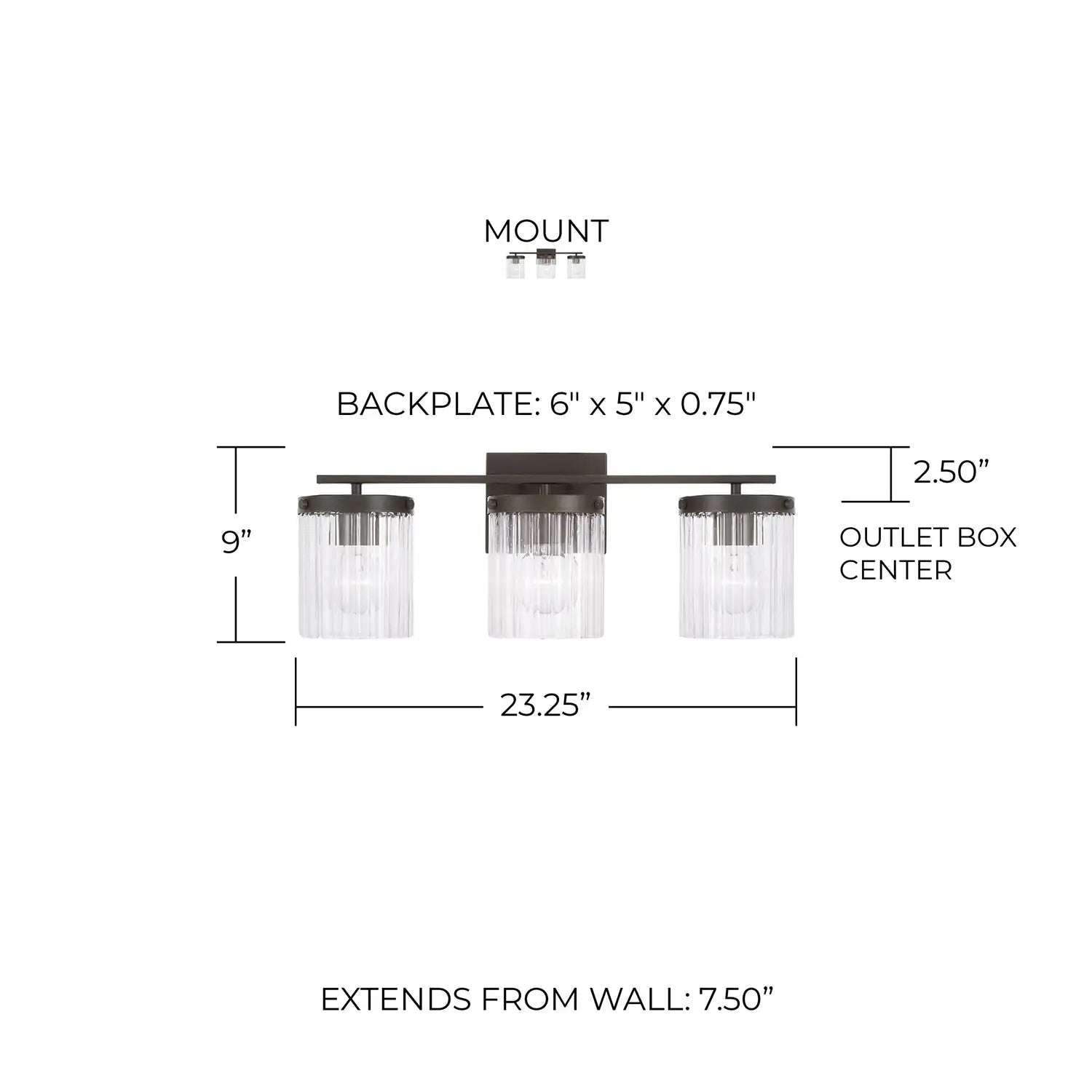 CAPITAL LIGHTING, VAUGHN VANITY, VANITY LIGHT