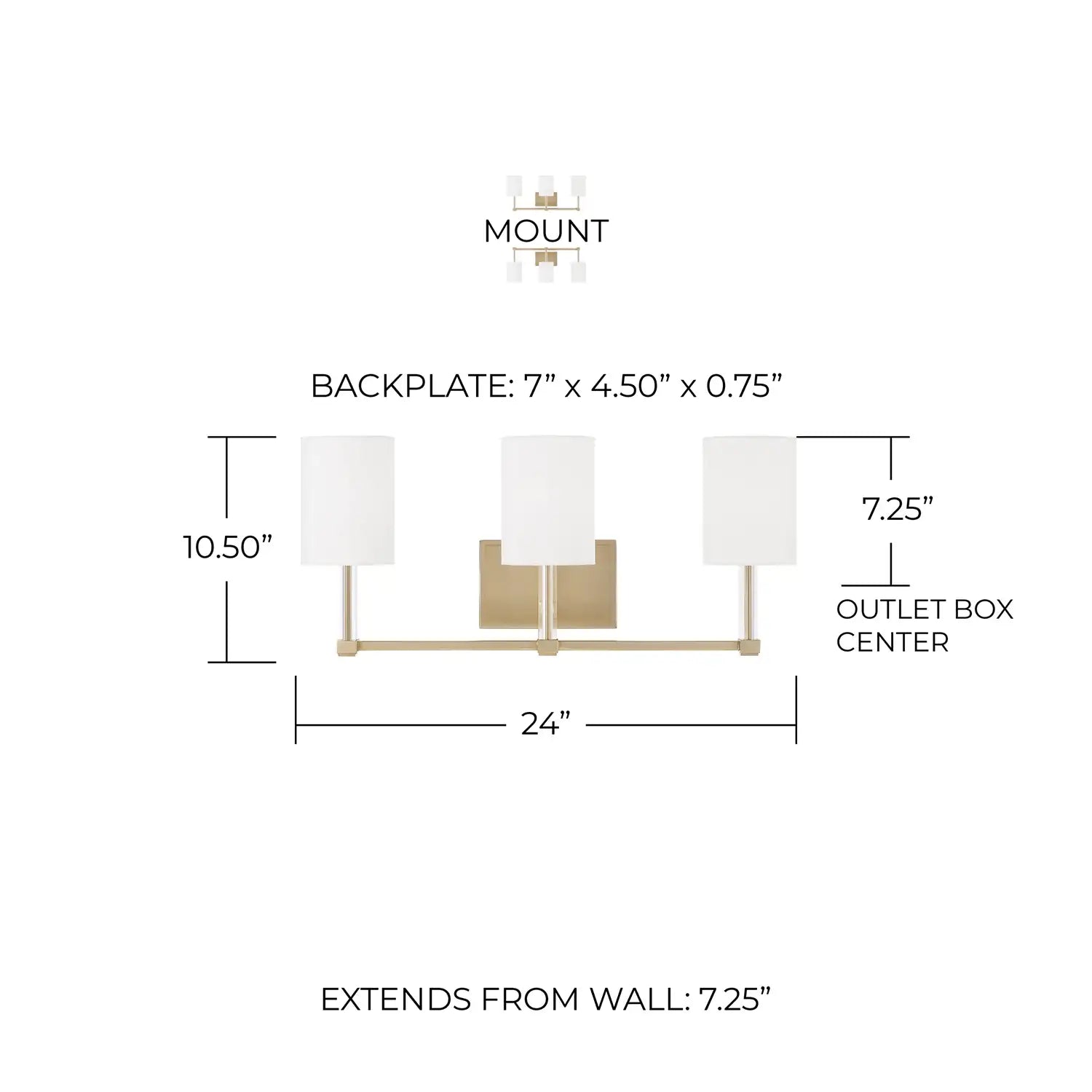 CAPITAL LIGHTING, INGRID VANITY, VANITY LIGHT