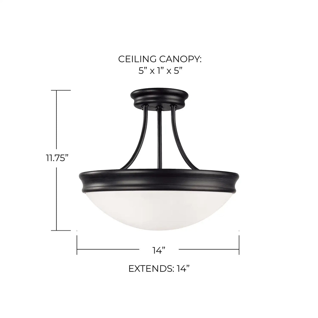 CAPITAL LIGHTING, HANSEN SEMI-FLUSH, SEMI FLUSH MOUNT LIGHT