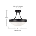 CAPITAL LIGHTING, HANSEN SEMI-FLUSH, SEMI FLUSH MOUNT LIGHT