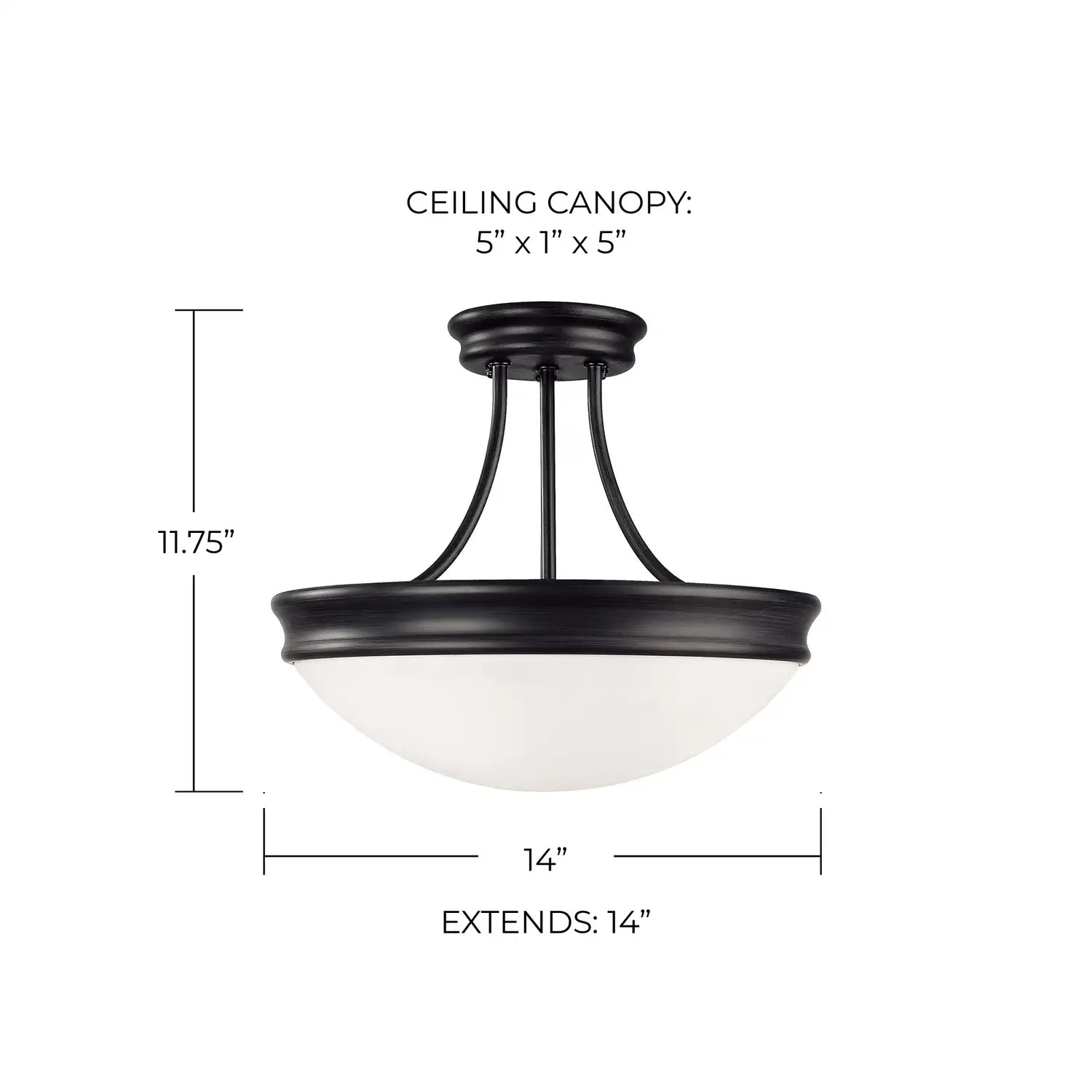 CAPITAL LIGHTING, HANSEN SEMI-FLUSH, SEMI FLUSH MOUNT LIGHT