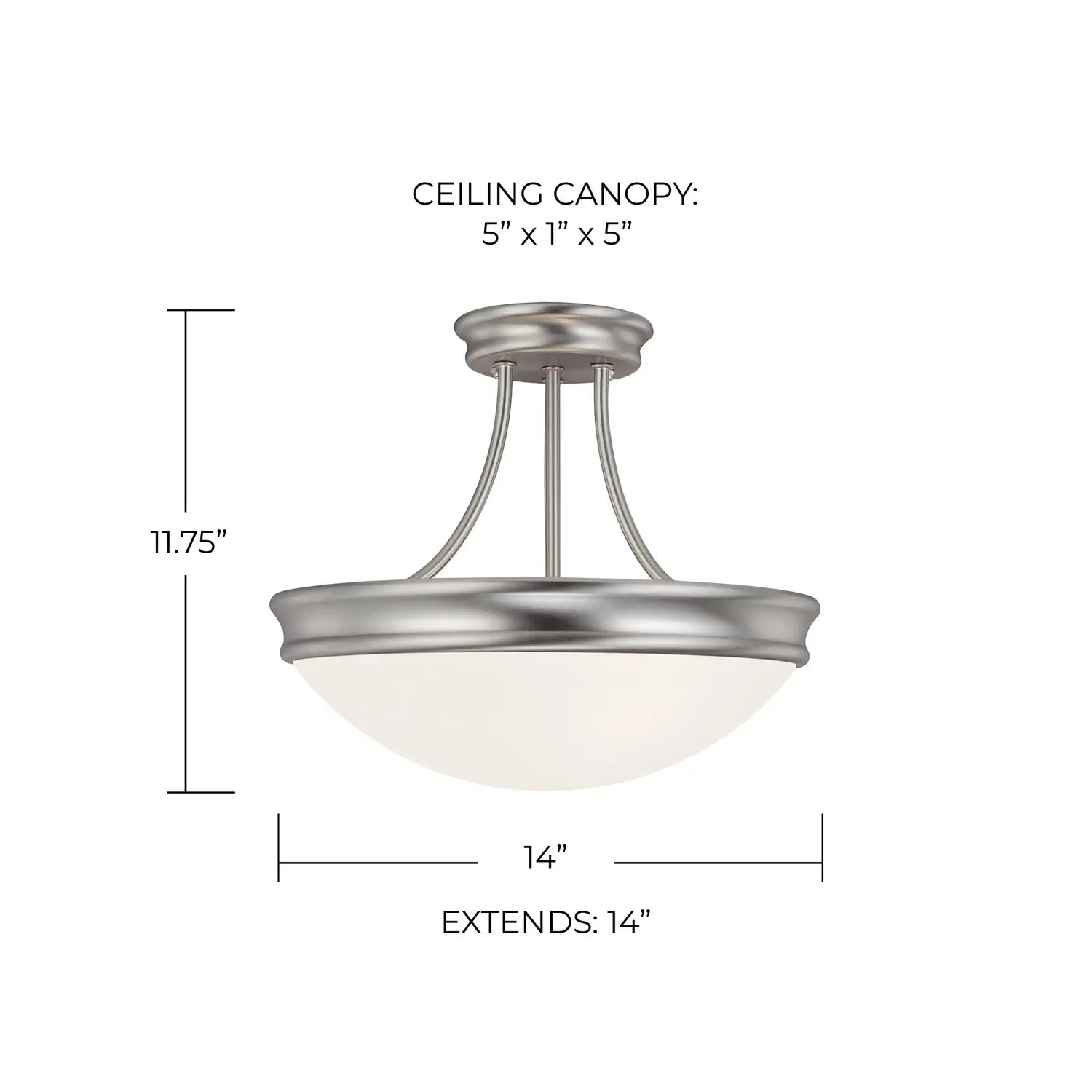 CAPITAL LIGHTING, HANSEN SEMI-FLUSH, SEMI FLUSH MOUNT LIGHT