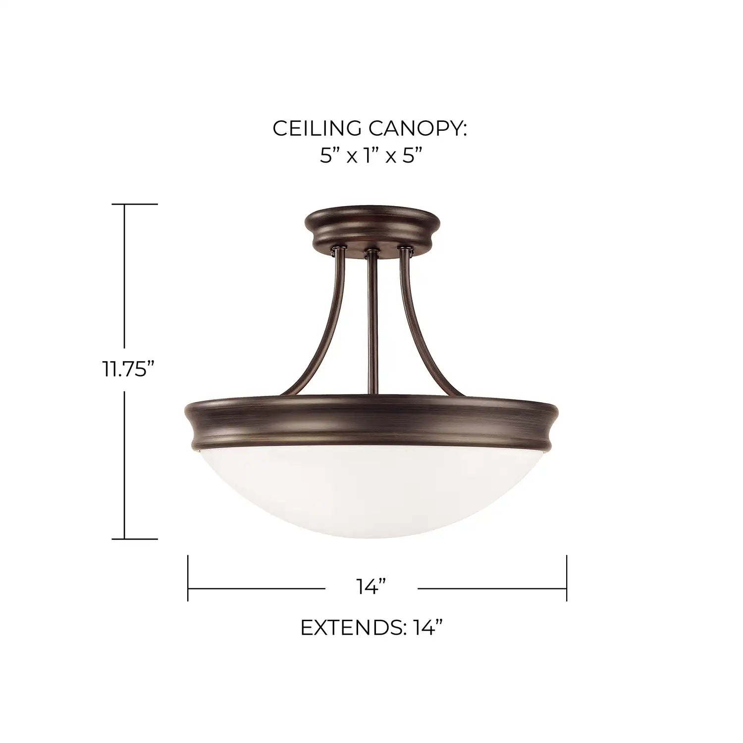 CAPITAL LIGHTING, HANSEN SEMI-FLUSH, SEMI FLUSH MOUNT LIGHT