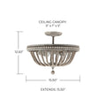 CAPITAL LIGHTING, KAYLA SEMI FLUSH, SEMI FLUSH MOUNT LIGHT