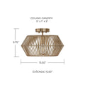 CAPITAL LIGHTING, KAIYA SEMI-FLUSH, SEMI FLUSH MOUNT LIGHT