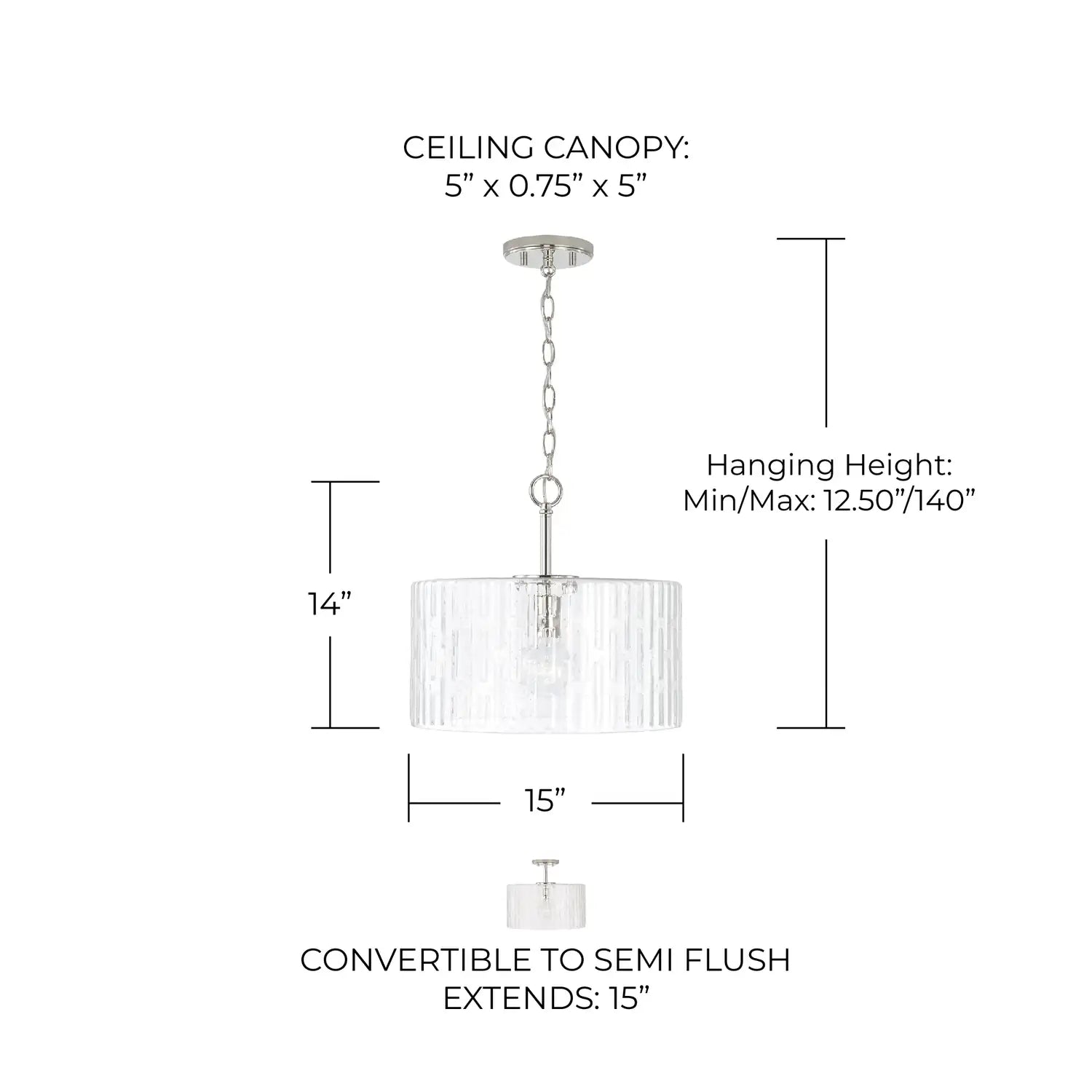 CAPITAL LIGHTING, EMERSON SEMI-FLUSH, SEMI FLUSH MOUNT LIGHT