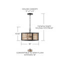 CAPITAL LIGHTING, RICO SEMI-FLUSH, SEMI FLUSH MOUNT LIGHT